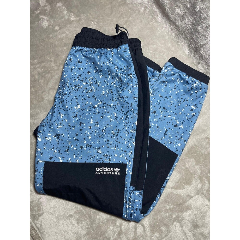 Adidas Originals Adventure Jogger Pants Men's Large Blue Allover Print Sweatpant